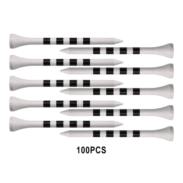 1/2/3/5 100st Bamboo För Golf Tees Stripe Mark Scale High 70mm White 1Set
