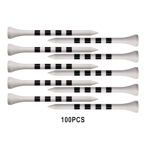 1/2/3/5 100st Bamboo För Golf Tees Stripe Mark Scale High 70mm White 1Set