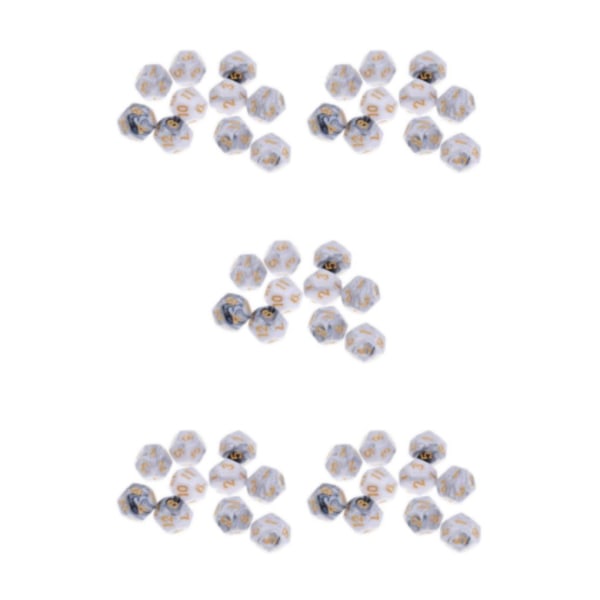 1/5 10 st 12-sidiga tärningar D12 polyedriska tärningar för fängelsehålor 5Set