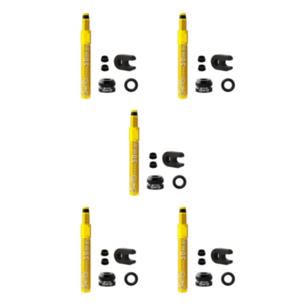 1/2/3/5 För MTB Road Bike Tubeless Tire Presta Valve Extender 50mm Gold 50mm 80mm 5Set