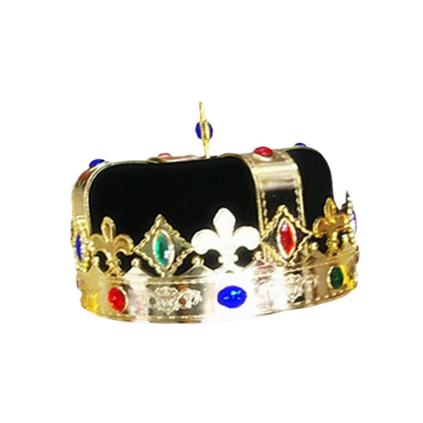 För Royal King För Crown Hat Theme Party Prop King Prince För Black 19 x 10cm