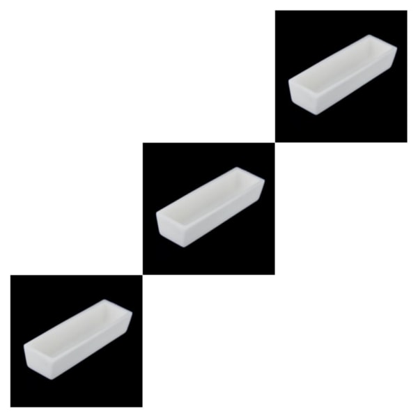 1/2/3 100x30x20 mm Aluminiumoxid Keramisk Korund Degelbåtsprov 3PCS