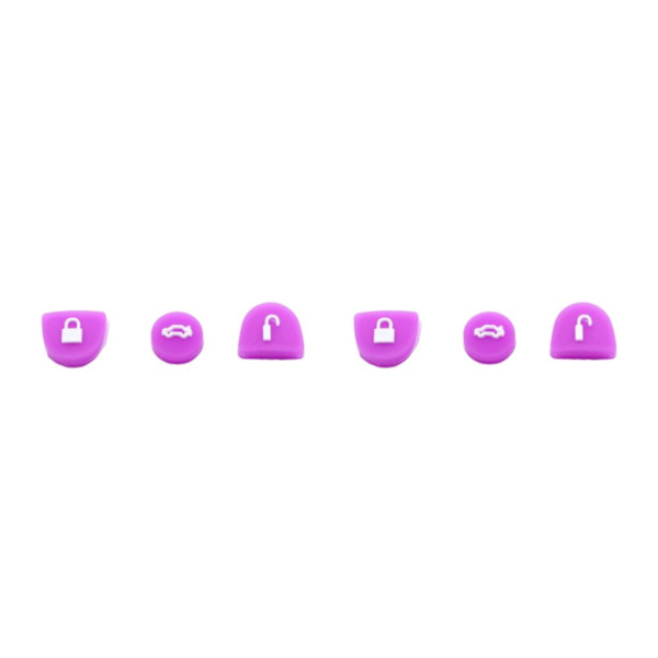 1/2/3/5 3st Silica Gel Key Buttons Fjärrreparationssats Bekvämt Purple 2Set