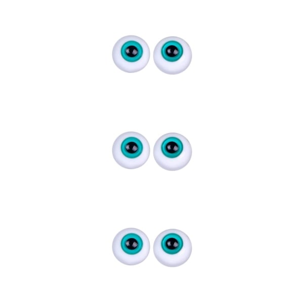 1/2/3/5 2x Doll Eyes Wiggle Eyes för Halloween rekvisita Skulptur Green diameter 6mm 3Set