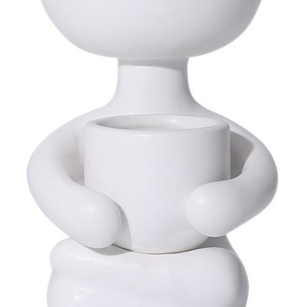 1/3 keramisk blomkruka Mänsklig blomvas växtkruka White 10x6x8cm 10x9x6cm 10x6x8cm 1Set