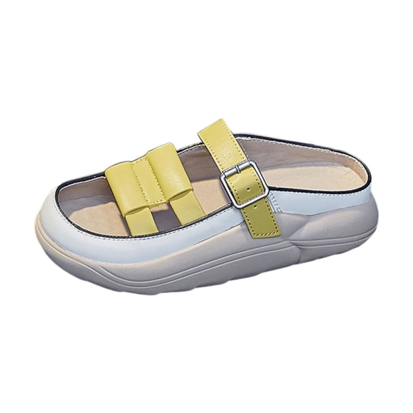 Dam Slide Sandaler Vattentät Soft För Slip On Flat Sandal Yellow 39