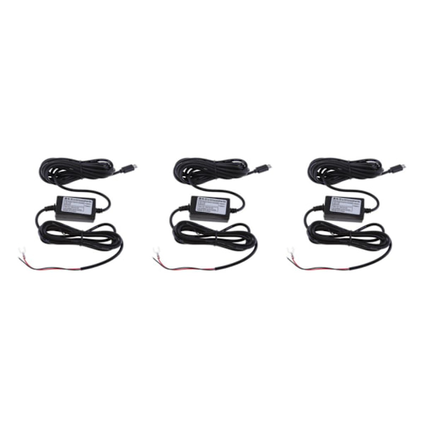 1/3/5 hård tråd automatisk för laddare Micro USB 3,5m DC 12V till 5V 3Set