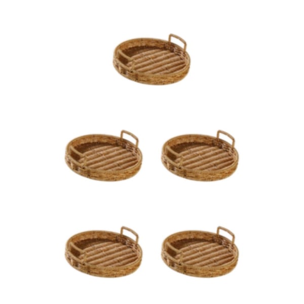 1/2/5 Handgjord rustik organizer i rotting för frukt 5PCS