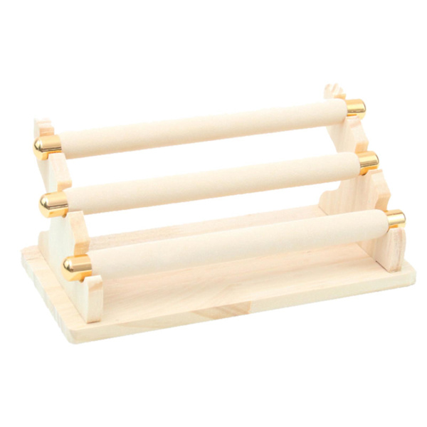 1/2/3 Fristående Ringar Display Hållare Showcase Hållare för hemmet Beige 20 x 10 x 9.5cm 1 Pc