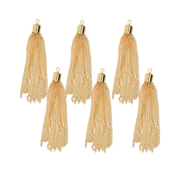 1/2/3/5 6 delar Handgjorda Boho Long Chain Tofshängen Light gold 1Set