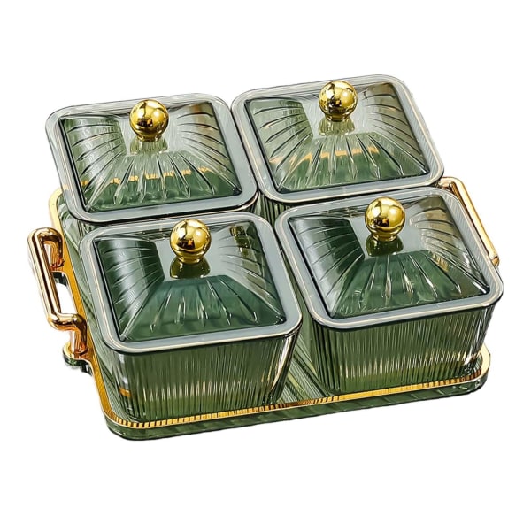 1/2/3 Nordic Style Divided Dishes Square för Reception Room 4 Grids 1Set