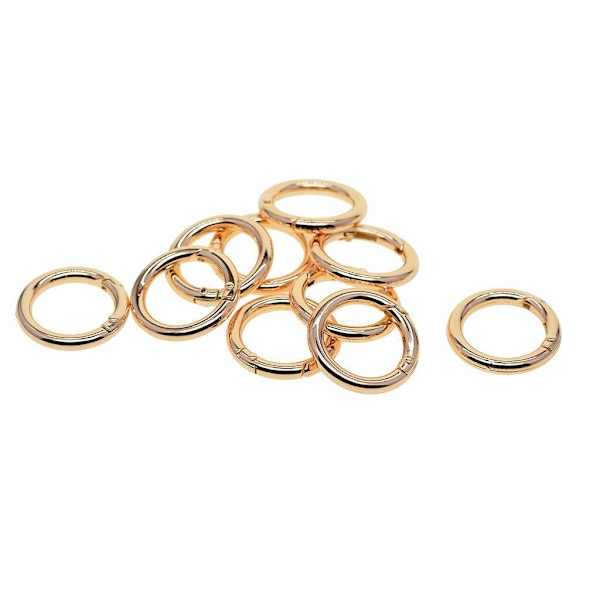 1/2/3/5 10 st runda fjäderkrokar karbinnyckelnyckel golden 28mm 1Set