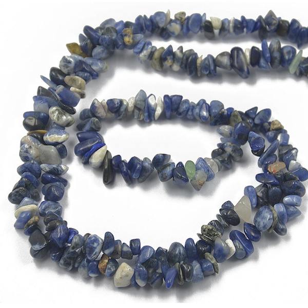 1/2/5 Natursten friformsspån Lösa ädelstenspärlor Strand Sodalite 1Set