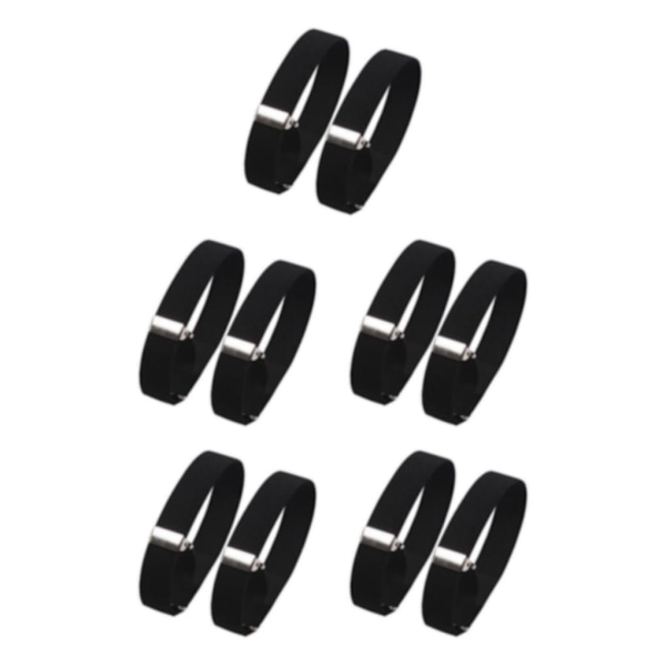 1/2/3/5 2 stycken Mode herrskjortärmhållare elastisk Black 2x32cm 5Set