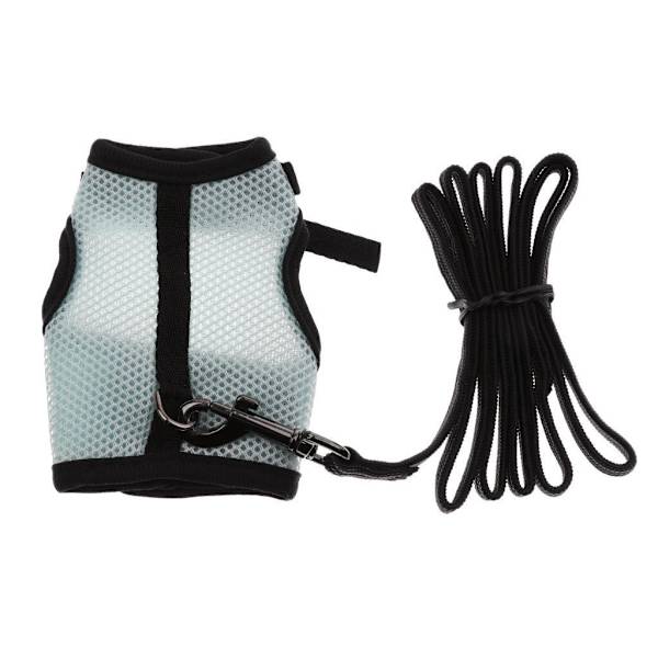 1/3 Hamster Kanin Marsvin Råtta Iller Andas Mesh Sele Blue L 1 Pc