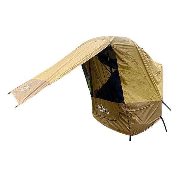 Bil Trunk Tält Shelter Sunshade Tail Extension Tour Camping Brown