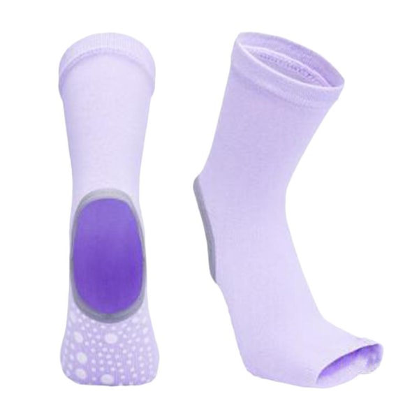 1/2/3/5 Yoga Socks Dam Tålös Non För Slip Gummi Grip Heel Purple 24x13cm 1Set