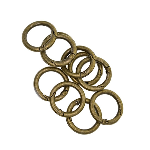 1/2/3/5 10 st runda fjäderkrokar karbinnyckelnyckel Bronze 28mm 1Set