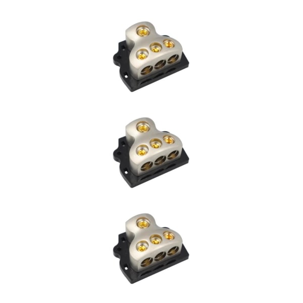 1/3/5 Amp Power Jordfördelare Anslutningsblock 3x 4 Gauge 3Set