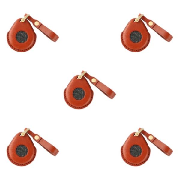 1/2/3/5 cover PU-läder Söt passform för motorcykelpojkvän Brown 5Set