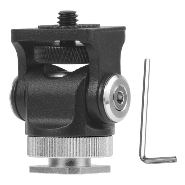 1/2/5 Hot Shoe Mount Adapter Rod Clamp 360 Swivel för stativ black 41x20.5x35mm 1Set