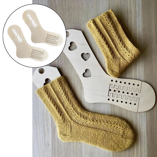 1/2/3 2st Sock Blockers Form för hantverksälskare Stripe Pattern 1Set