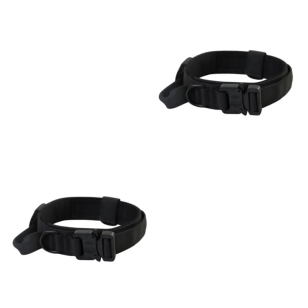 1/2/3/5 Justerbar Hållbar och säker för alla hundar Halsbandskoppel black XL 2Set