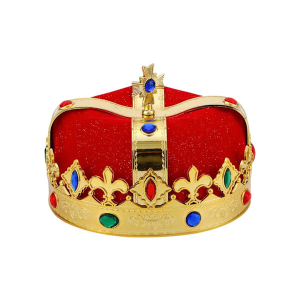 För Royal King För Crown Hat Theme Party Prop King Prince För Red 19 x 10cm