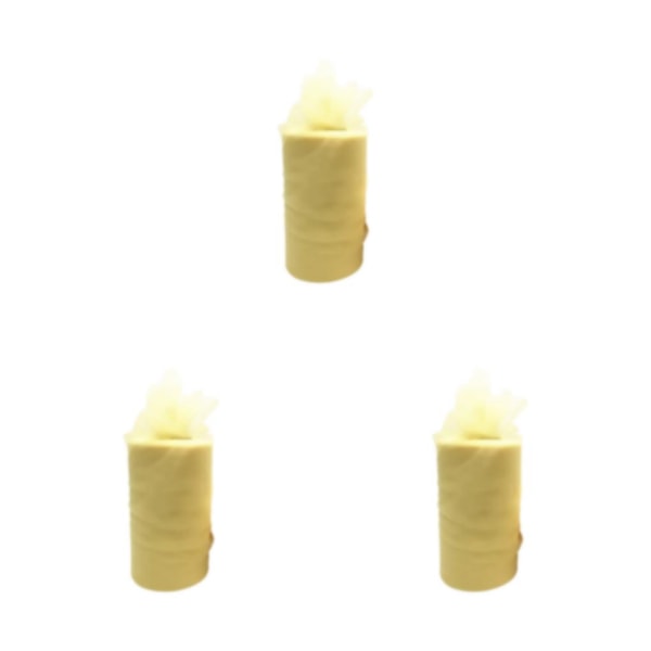 1/2/3/5 White Roll handled Tyll Coil Hållbar och pålitlig bröllop light yellow 3Set
