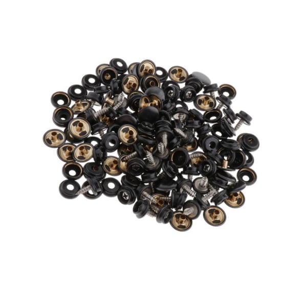 1/2/3/5 50 set Fästskruv Snaps Stubb för marin båtcanvas Black 10mm 15mm 1Set