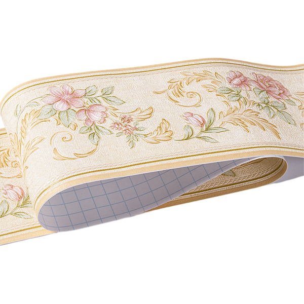 1/2/3/5 Retro Fashion PVC vattentät midjelinje för robust vägg Beige garden 2Set