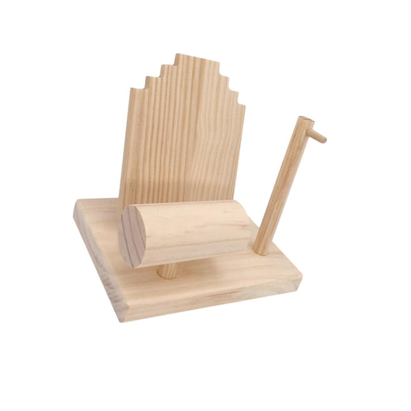Träsmycke Display Stand Hållare för halsband Counter