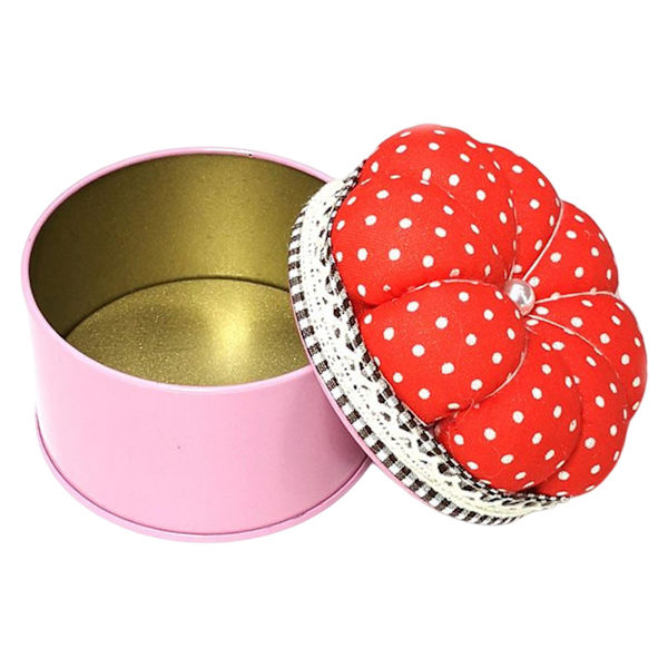 1/2/3 stift Kudde Nålkudde med case för hemsömnad Red 7.6x7cm 1Set
