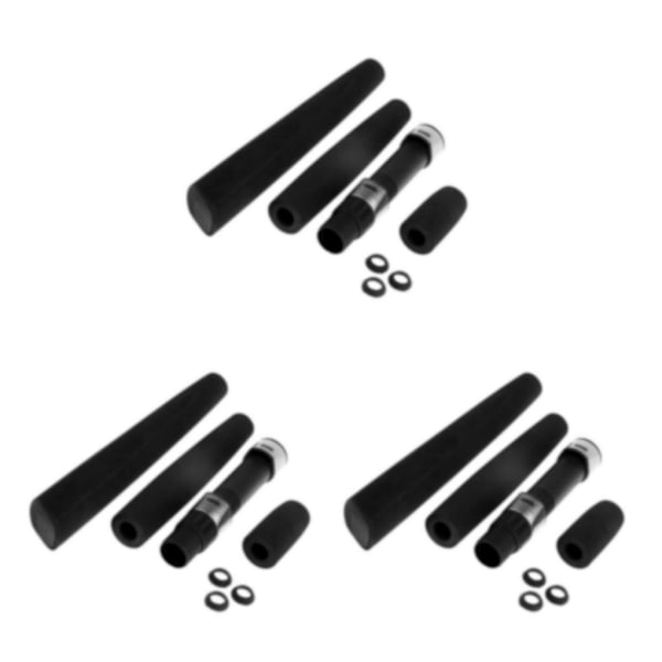 1/2/3 Spöbyggnad Reparation Svart EVA Jigging Fiskespö Handtag 3Set