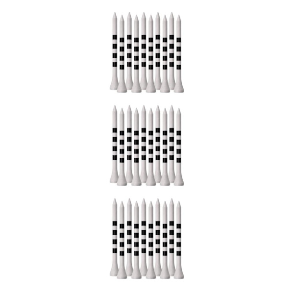 1/2/3/5 100st Bamboo För Golf Tees Stripe Mark Scale High 70mm White 3Set