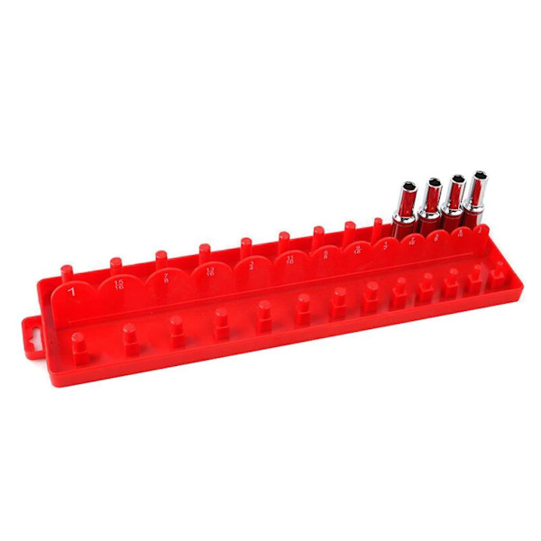 1/2 Socket Organizer Hållare Rack Sleeve Förvaringsfäste Verktygslåda Red Imperial M 1Set