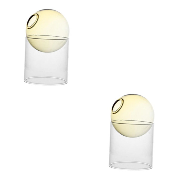 1/2/5 Hydroponic Vase För Blomsterarrangemang Decor for Living Yellow Tall 2Set