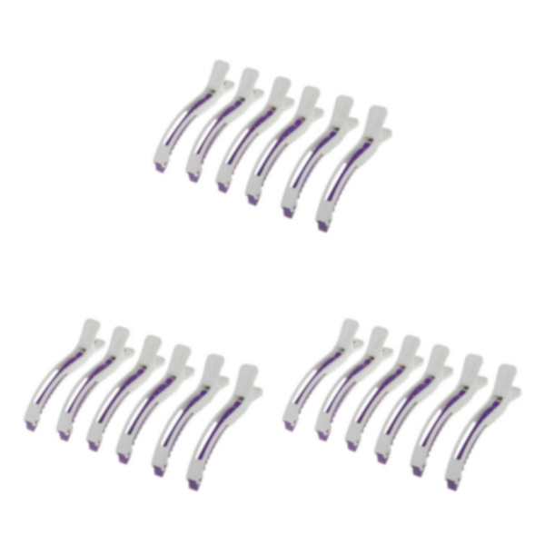 1/2/3/5 6 stycken hårsektionsklämmor Klämmor Salong Frisör White Purple 3Set