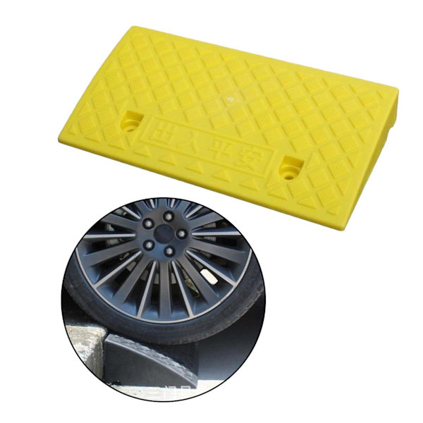 Halkfri bärbar trottoarramp Tröskelramp för rullstol Trottoarramp Yellow 7cm