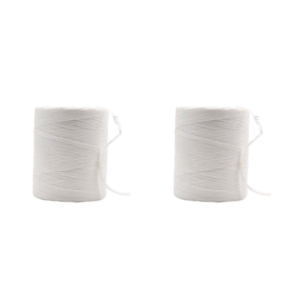 1/2/3/5 Bred applikation Vackra DIY-projekt med Raffia-garn white 2Set