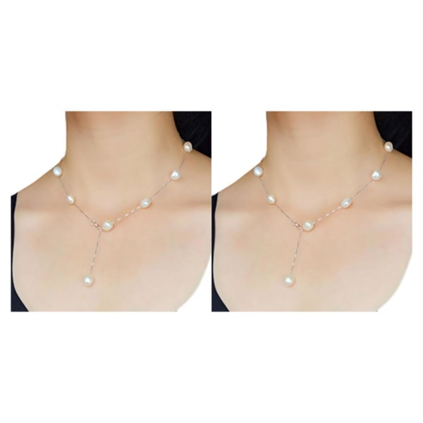 1/2/3/5 Real Pure 925 Sterling Silver Chain Minimalist Handmade white 45cm 2Set