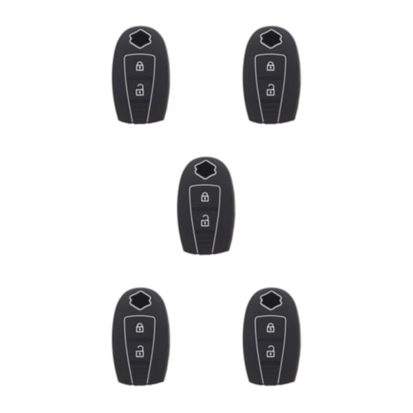 1/2/3/5 bilnyckel 3-knapps halkfri bilfjärrkontroll Black 5PCS