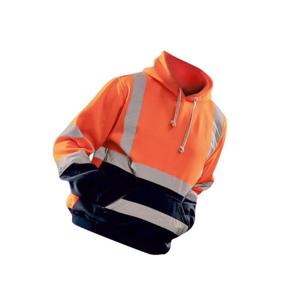 1/2 Säkerhet High Visibility Herr Hoodie Sweatshirt Toppar Sport orange 5XL 1Set