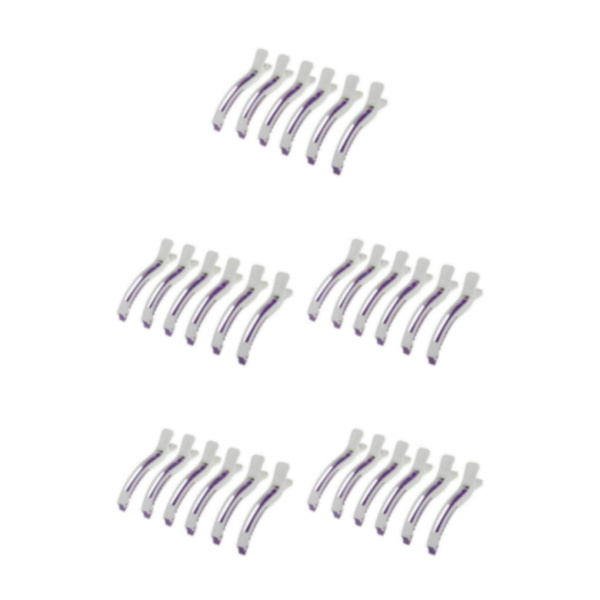 1/2/3/5 6 stycken hårsektionsklämmor Klämmor Salong Frisör White Purple 5Set