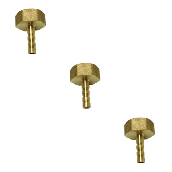 1/2/3/5 pneumatisk slangkoppling hona mässing/VVS-kopplingar 6mm 3Set