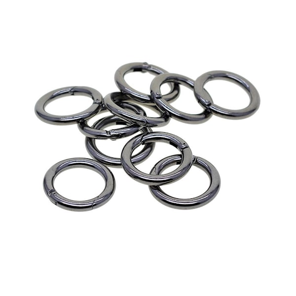 1/2/3/5 10 st runda fjäderkrokar karbinnyckelnyckel iron grey 28mm 1Set