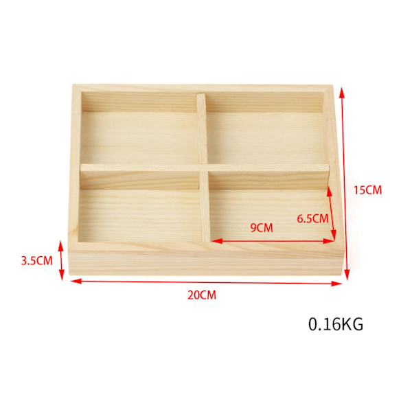 1/3/5 Smycken Display Fack Case Pärlor Hållare Ädelstensarmband 4 grids 7.87x5.91x1.38 Inch 1Set