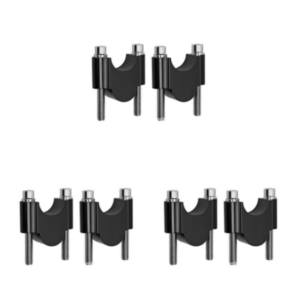 1/3 Robust och hållbar motorcykelstyreadapter för fordon black 22mm 3PCS