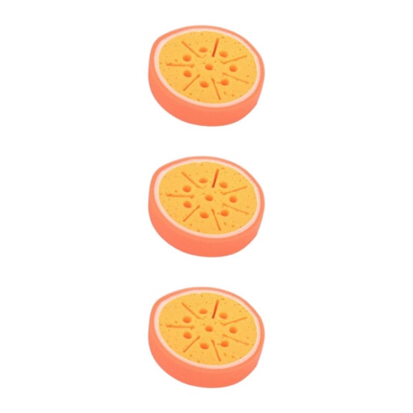 2/3 Cartoon Frukt Barn Bad Rengöringssvamp Svamp Orange 14.5CM 3Set