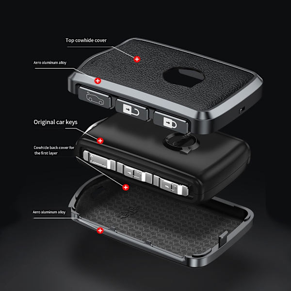 Bil 3-knapps nyckel case Cover Coffee Case Hook